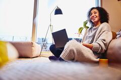 woman with laptop